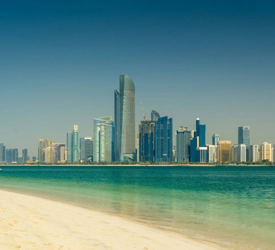 Abu Dhabi waterfront, base for many British professionals working in the UAE capital.