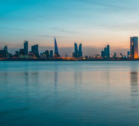 Manama, Bahrain, centre of the island's banking and financial services sector.