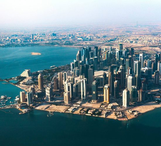Doha, Qatar, where much of the British community works in energy and engineering.