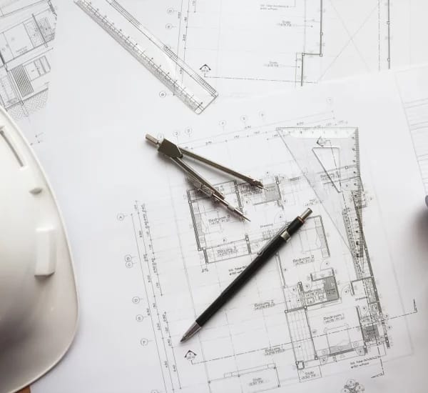 Architectural plans for a property development project.